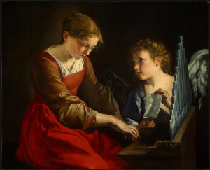 saint cecilia and an angel